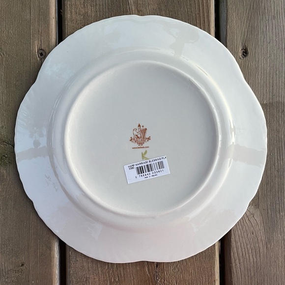 Belleek Shamrock Marriage Blessing 15th Brown Mark Plate Made in Ireland - Picture 8 of 11